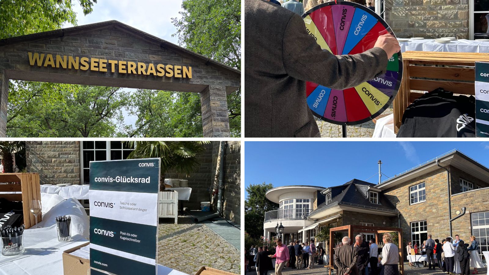 Event am Wannsee mit Glücksrad und informativen Ständen von Convis.
