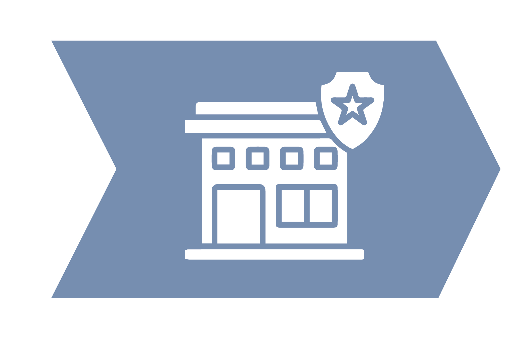 Symbol für Sicherheit und Schutz eines Geschäfts oder Unternehmens.