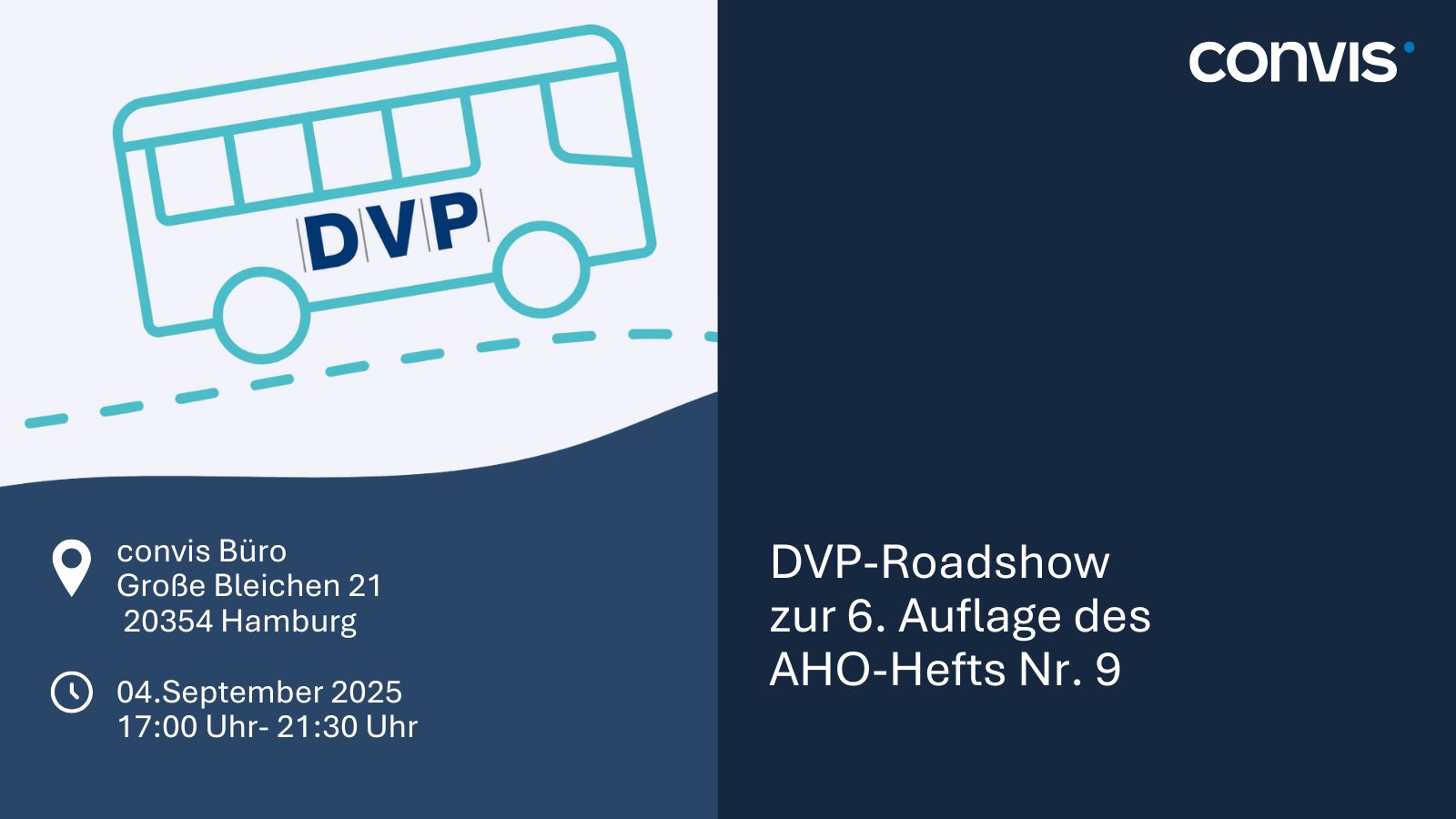 DVP-Roadshow in Hamburg: 6. Auflage des AHO-Hefts Nr. 9 am 4. September 2025