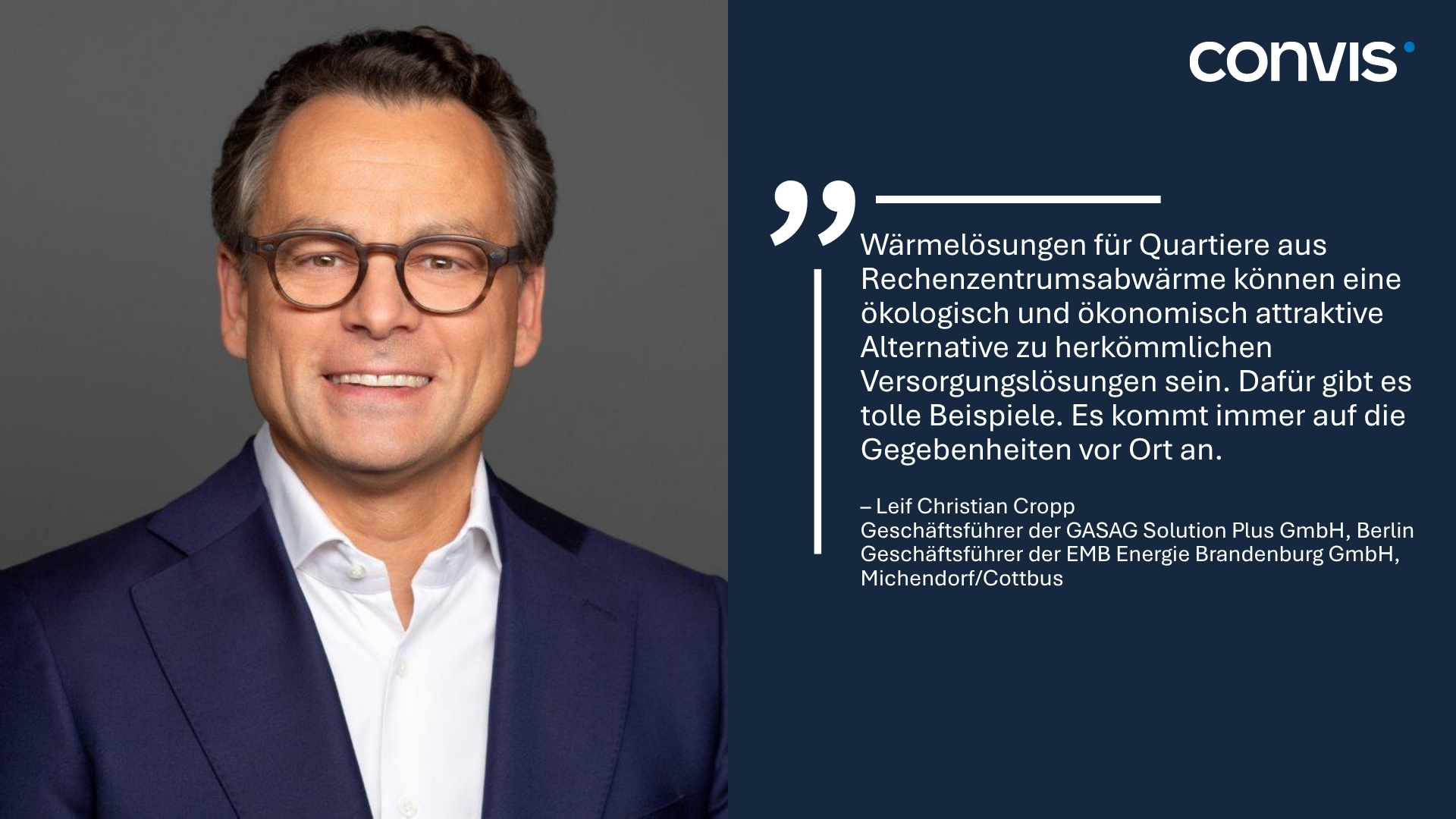 Leif Christian Cropp über nachhaltige Wärmelösungen für Quartiere und ihre Vorteile.