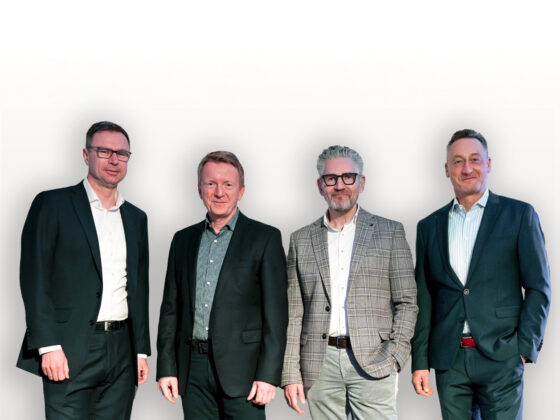 Foto der Geschäftsfüher von convis: Matthias Finck, Stephan Ludwig, Remus Grolle-Hüging, Jörg Walter.