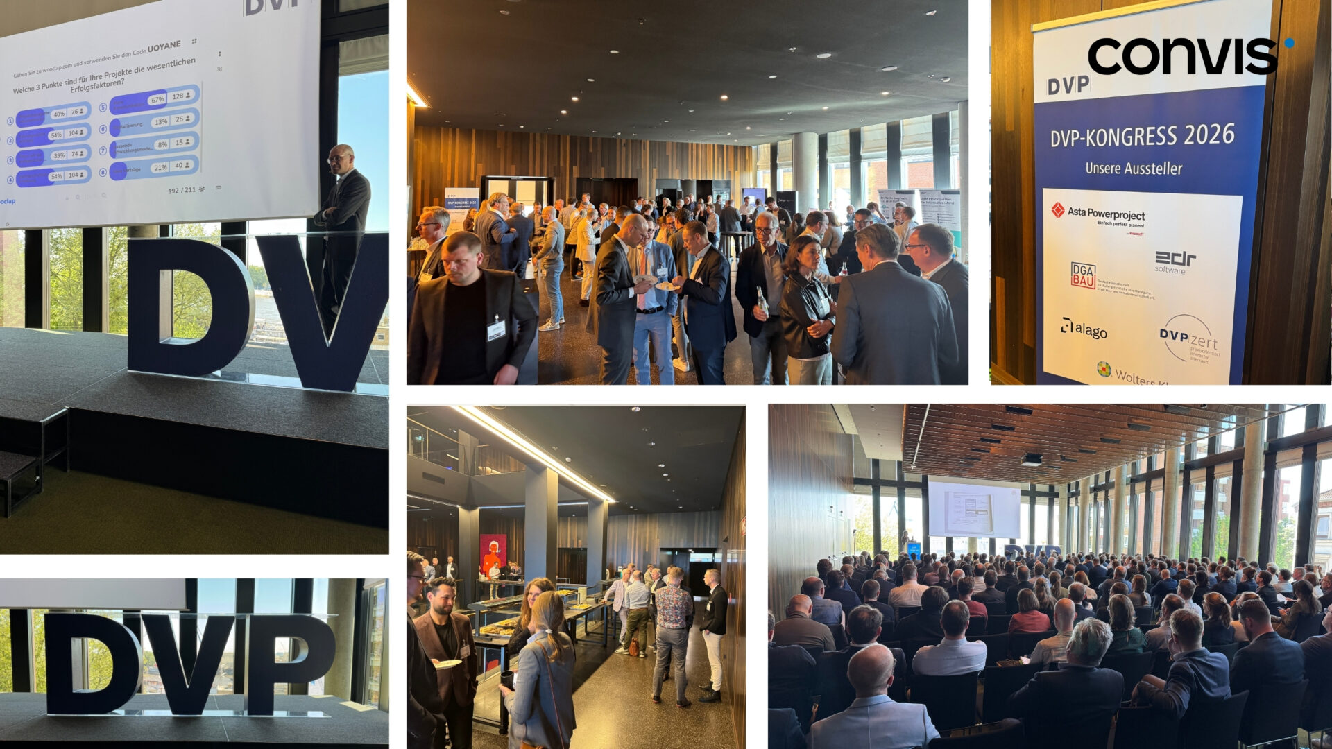 DVP-Kongress 2026: Networking-Event mit Präsentationen und Ausstellern in modernem Ambiente.