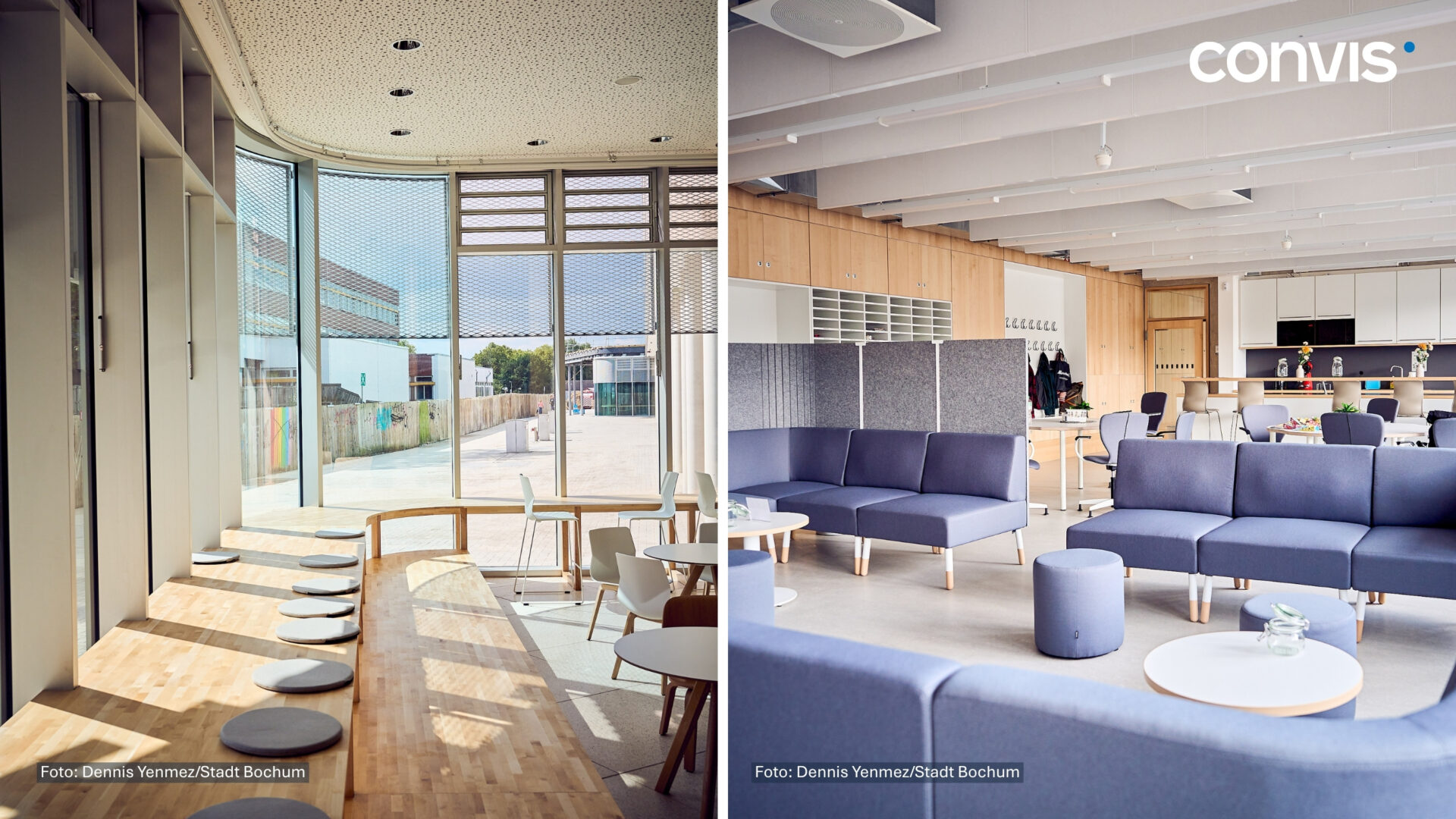 Moderne Innenarchitektur mit offenen Räumen und gemütlichen Sitzgelegenheiten in Bochum.